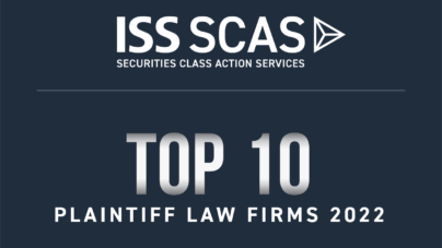 The Rosen Law Firm, P.A. NY Recognized by ISS SCAS 2022